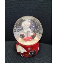 9cm Kar Küre Kırmızı Kardan Adam Noel Yılbaşı 1 Adet