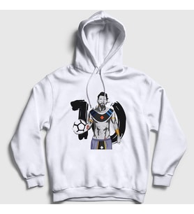 Presmono Unisex Beyaz 10 Soccer Futbol Lionel Messi Kapüşonlu Sweatshirt 313851tt