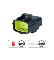 Mandallı Dişi Soket 10 Pin Kablosuz