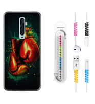 Oppo Reno 2Z 4 Lite 4 Pro 5 6 7 A31 Kılıf Kablo Koruma Spiral Silikon Boks Eldiveni 1763