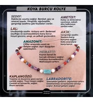 Kova Burcu Doğal Taş Kolye  M209