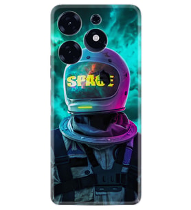 Tecno Spark 10 Pro Kılıf Resimli Desenli Silikon Platinium Series Space 1854