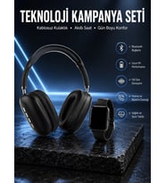 Boyun Bantlı Kulaklık ve 7 Kordonlu Yeni Nesil Akıllı Saat Kampanyası Yüksek Ses Kaliteli