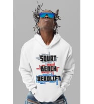 Tasarım Squat Bench Deadlift Bodybuilding Fitness Gym Baskılı Unisex Oversize Sporcu Hoodie