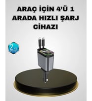 Araç Şarj Adaptörü 66w Pd Qc Hızlı Şarjlı Ve Çekilebilir Kablolu