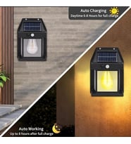 Solar Rustik Ampullü Duvar Lambası - Gün Işığı