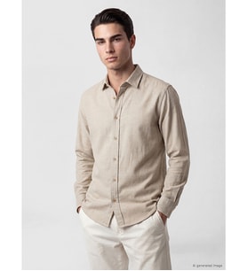 LCWAIKIKI Classic Bej Regular Fit Gabardin Erkek Gömlek