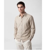 LCWAIKIKI Classic Bej Regular Fit Gabardin Erkek Gömlek