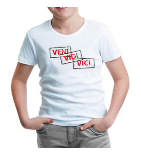 Veni Vidi Vici Beyaz Çocuk Tshirt
