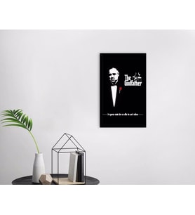 BK Home Godfather Baba Tasarımlı Dekoratif Ahşap Siyah Çerçeveli Tablo-3