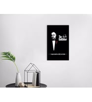 BK Home Godfather Baba Tasarımlı Dekoratif Ahşap Siyah Çerçeveli Tablo-3