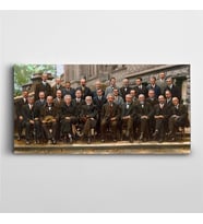 Solvay Conference Panoramik Kanvas Tablo