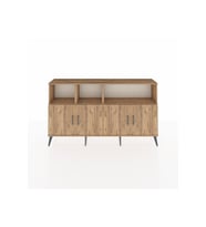 Arges Konsol 6 Raflı 4 Kapaklı 176x30x99 Çam-Çam