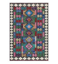 Rovigo Home Dijital Baskı Yıkanabilir Kaymaz Taban Salon Halısı Ve Yolluk RV127-FNL433 (Pembe)