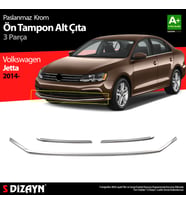 VW Jetta Krom Ön Tampon Çıta 3 Prç. 2014-2019