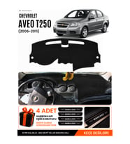 CHEVROLET AVEO T250 (2006-2011) Uyumlu Torpido Örtüsü Torpido Kılıfı - Siyah