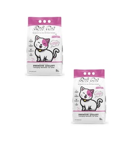 Bebek Pudrası Kokulu Bentonit Kedi Kumu 5L X 2 10 LT