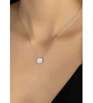 PAPATYA 925 AYAR SWAROVSKİ KOLYE
