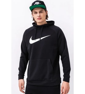Nike Dri-Fit Pullover Training Hoodie Erkek Siyah Spor Sweatshrit