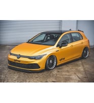 Vw Golf 8 Ön Lip 2 Parça Ön Lip Parlak Siyah Plastik