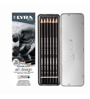 LYRA REMBRANDT ART DESING METAL KUTU DERECELİ KALEM 6'LI
