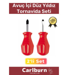 Premium Dayanıklı Hafif Taşınabilir Sağlam Ergonomik Vidalama Avuç İçi Düz Yıldız 2'li Tornavida Set