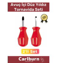 Premium Dayanıklı Hafif Taşınabilir Sağlam Ergonomik Vidalama Avuç İçi Düz Yıldız 2'li Tornavida Set