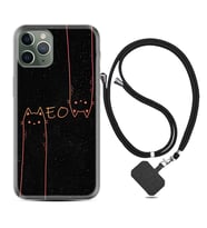 Apple iPhone 11 12 13 14 Pro Max Kılıf Boyun Askılı Silikon Meow 1657