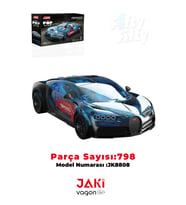 JAKİ MEKANİK BUGATTİ MODELİ 798 Parça Oyucak Yapım Seti -FFJK8808