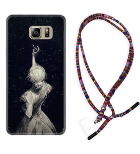 Samsung S7 Edge S20 Fe Plus Ultra S21 S22 Kılıf Boyun Asklı Rasta Silikon Star Woman 1332