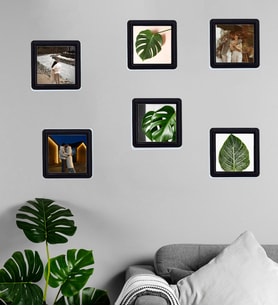 Kişiye Özel Fotoğraflı Dekoratif Yaprak Ve Özel resimli Sök-Tak 6 Adet Masaüstü Ve Duvar Çerçeve Seti