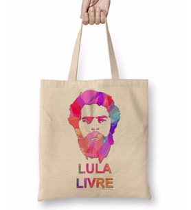 Lula Lıvre Colorido Abstrato Bez Çanta Uzun Saplı