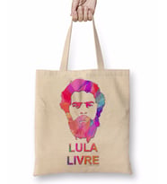 Lula Lıvre Colorido Abstrato Bez Çanta Uzun Saplı