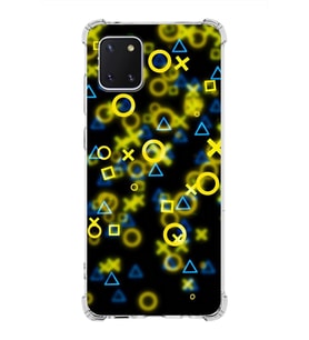 Samsung Galaxy A81  Köşe Korumalı Antişok Kapak  Semboller Tasarımlı Şeffaf  Kılıf