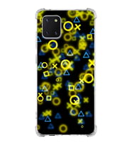 Samsung Galaxy A81  Köşe Korumalı Antişok Kapak  Semboller Tasarımlı Şeffaf  Kılıf