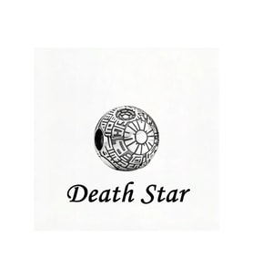 Star Wars Death Star Klips Charm 925 Ayar Gümüş
