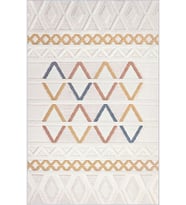 Eliana Home Baskılı, Yıkanabilir Kaymaz Taban Salon Halısı LNA0721 100x150 cm (Krem)