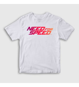 Presmono Unisex Çocuk Beyaz Logo Oyun Need For Speed T-Shirt 459871tt (Beyaz)