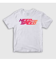 Presmono Unisex Çocuk Beyaz Logo Oyun Need For Speed T-Shirt 459871tt (Beyaz)