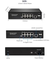 8 Port Full Gıgabıt Managed Swıtch+2sfp Slots - Outlet