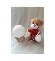3D Ay Gece Lambası Standlı/Peluş Ayıcık Konsept Hediyelik