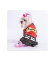 Pawstar Kedi ve KÜÇÜK Köpek Terracotta Foodie Rompers XL Sırt38cm Göğüs55cm Boyun34cm