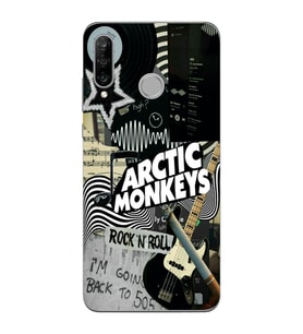 Huawei P30 Lite Uyumlu Arctic Monkeys Kolaj Desenli Şeffaf Telefon Kılıfı
