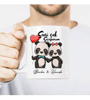 Kişiye Özel Aşıklara Özel Panda Kupa Bardak