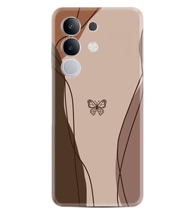 Vivo Y29 Kılıf Boutique Baskılı Resimli Kahve Kelebek Pcode -038