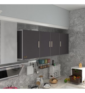 Kenzlife hazır mutfak silvanus gri 060*180*32 mutfak banyo dolabı kapaklı raflı (Karışık)