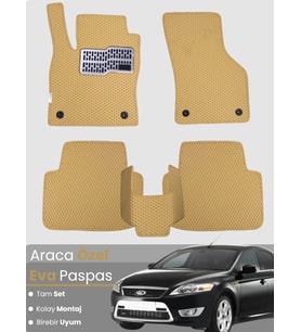 FORD MONDEO (2007-2014) Uyumlu EVA Paspas Tam Set–Araca Özel,Su Geçirmez,Kolay Montaj