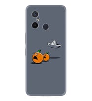 Xiaomi Redmi 12C Kılıf Resimli Desenli Baskılı Silikon Orange Escape 1374
