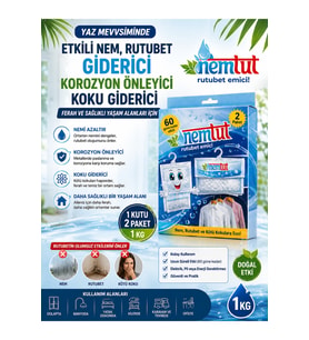 Nem Alıcı Rutubet Giderici 5 Kg 10'li Paket Koku ve Küf Önleyici