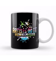 Funny Artist Do It In Color Abstract Art Pun Kupa Bardak Porselen